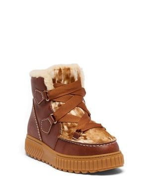 Sorel One Ave Alpine Genuine Shearling Waterproof Boot - Brown