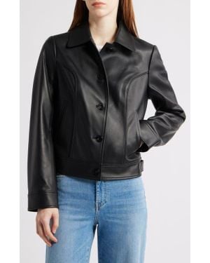 Michael Kors Short Leather Jacket - Black