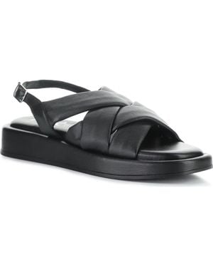 Bos. & Co. Brixin Slingback Platform Wedge Sandal - Black