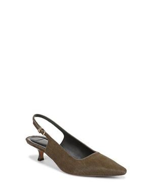 Vince Sabra Slingback Kitten Heel Pump - Brown
