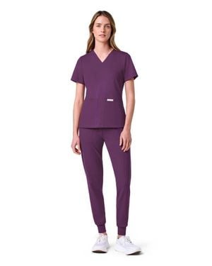 Jaanuu Ultralast Essential Performance 6-Pocket Scrub Set - Purple