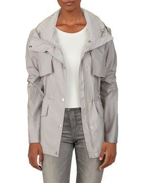 Cole Haan Water Repellent Hooded Parka - Gray