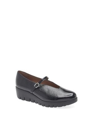 Wonders C-33341 Platform Wedge Mary Jane Shoe - Gray