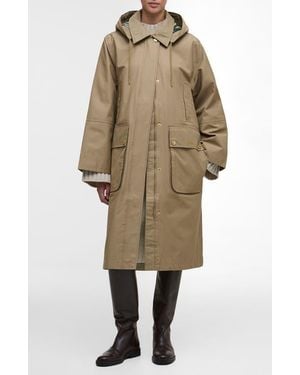 Barbour Maude Waterproof Jacket With Removable Hood - Natural
