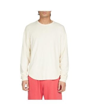 Les Tien Double Jersey Baseball Hem Tee - White