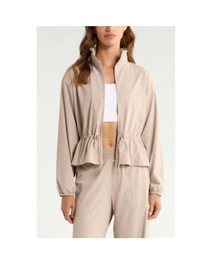 Zella Atlas Jacket With Hidden Hood - Natural