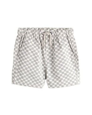 Next Kids' Checkerboard Cotton Twill Shorts - White