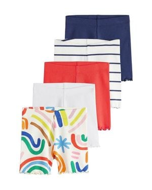Next Kids' Assorted 5-Pack Stretch Cotton Cycling Shorts - Red