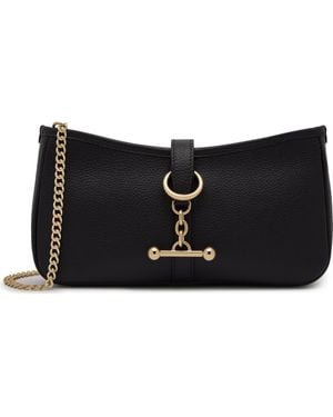 Strathberry Kite Leather Wallet On A Chain - Black