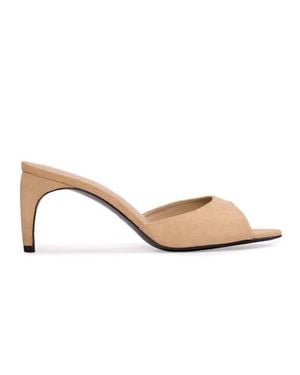 Black Suede Studio Jazz 70 Suede Mule - White