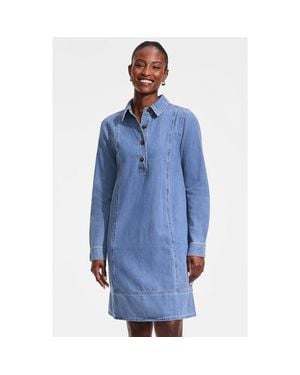 Lands' End Light Weight Denim Popover - Blue