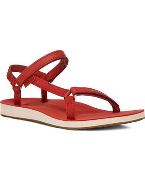 Teva Original Universal Slim Leather Sandal - Red