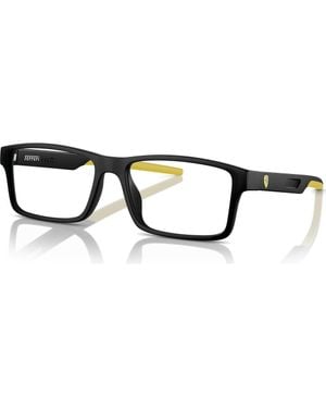 Scuderia Ferrari 55Mm Rectangle Optical Glasses - Black