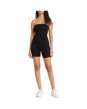 Naked Wardrobe Meant Tu-Be Strapless Romper - Black
