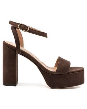 Andrea Gomez Becka Suede Platform - Brown