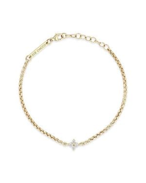 Zoe Chicco 14K Diamond Pendant Bracelet - White