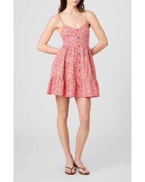 French Connection Blaire Floral Button-Up Tiered Minidress