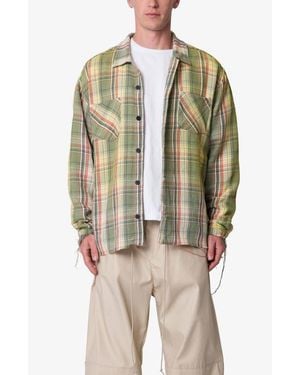 MNML Vintage Plaid Flannel Shirt - Natural
