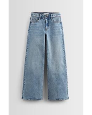 Treasure & Bond Kids' Stretch Denim Wide Leg Jeans - Blue