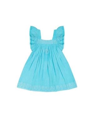 MER ST BARTH Serena Girls Tassel Dress - Blue