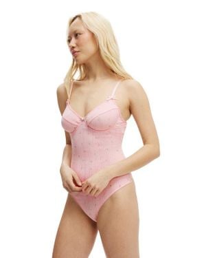 Cotton On Sophie Cotton Pointelle Bodysuit - Pink