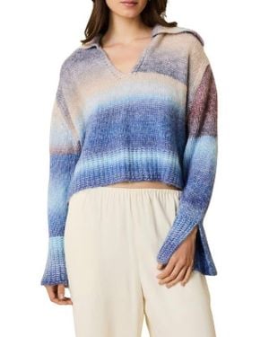 Solid & Striped The Lola Ombré Stripe Sweater - Blue