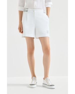 Brunello Cucinelli Lightweight French Terry Shorts - White