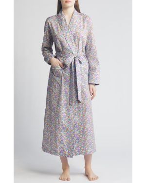 Liberty Classic Tana Floral Cotton Robe - Purple