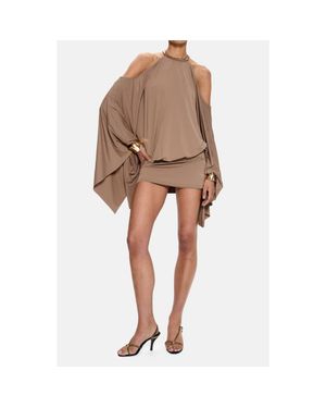 Jaded London Alula Embellished Butterfly Minidress - Brown