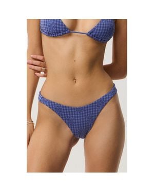 Rip Curl Dreams Floral Check Cheeky Bikini Bottoms - Blue