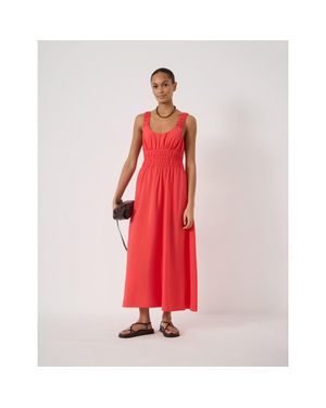 Hush Air Flow Gathered Straps Midi Dress