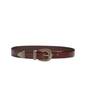 Treasure & Bond Moxie Western Leather Belt - Brown