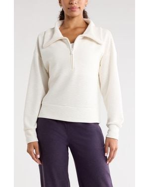 Zella Ottoman Half Zip Pullover - White