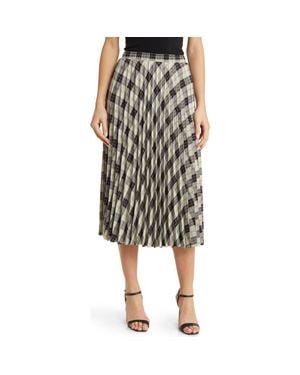 NIKKI LUND Robin Pleated Midi Skirt - Black