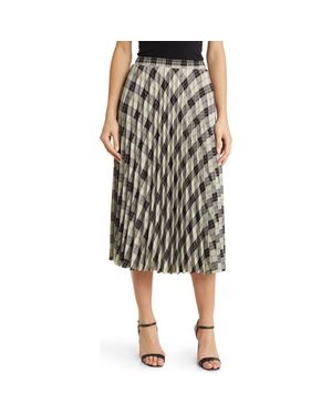NIKKI LUND Robin Pleated Midi Skirt - Black