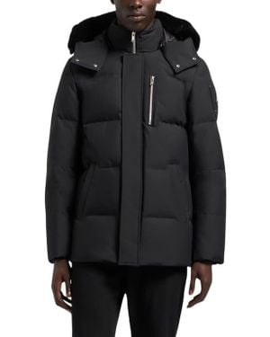 Moose Knuckles Cloud 3Q Water Repellent Down Puffer Jacket With Removable Hood - Black