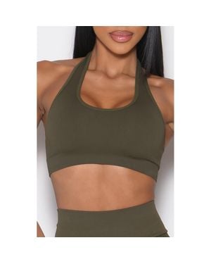Bombshell Sportswear Rib Backless Bra - Green