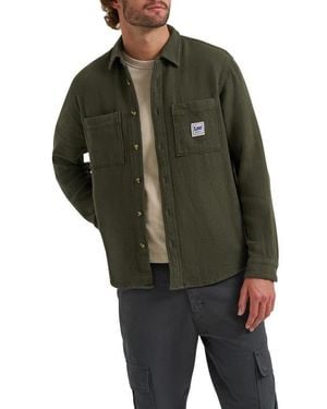 Lee Jeans Cotton Button-Up Overshirt - Green
