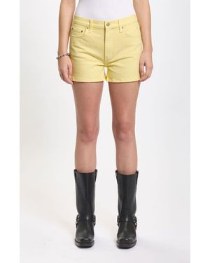 DAZE Troublemaker Denim Shorts - Yellow