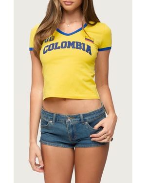 Edikted Colombia 08 V-Neck T-Shirt - Orange