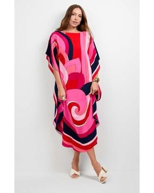Trina Turk Jalani Maxi Caftan Dress - Red