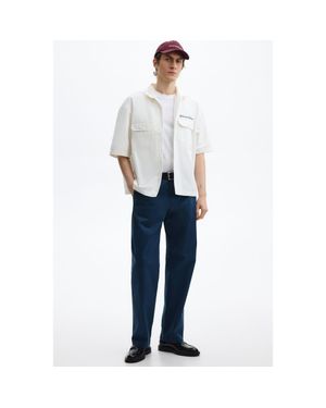 H&M Relaxed Fit Cotton Chinos - Blue