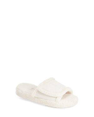Acorn Waffle Spa Slide Slipper - White