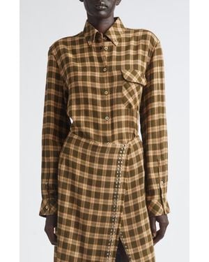 Wales Bonner Ritual Plaid Button-Down Shirt - Multicolor