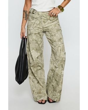 Princess Polly Mckinley Mid Rise Wide Leg Camo Jeans - Multicolor