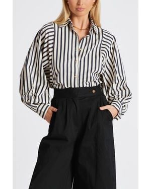 Bishop + Young Aly Dolman Sleeve Striped Top - Black