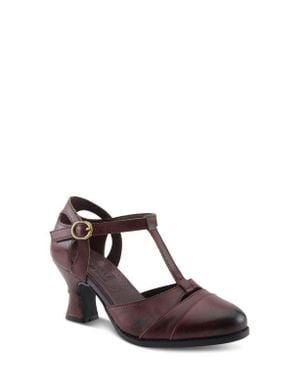 Spring Step Altamira T-Strap Pump - Brown
