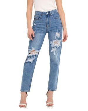 Grey Lab '90S Distressed Jeans - Blue