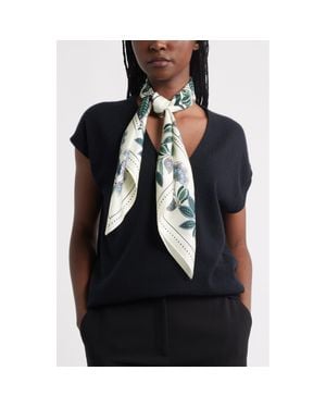 Nordstrom Botanical Print Square Silk Scarf - Green