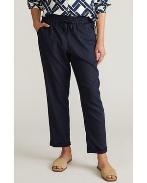 UNIVERSAL STANDARD Tapered Drawstring Pants - Blue